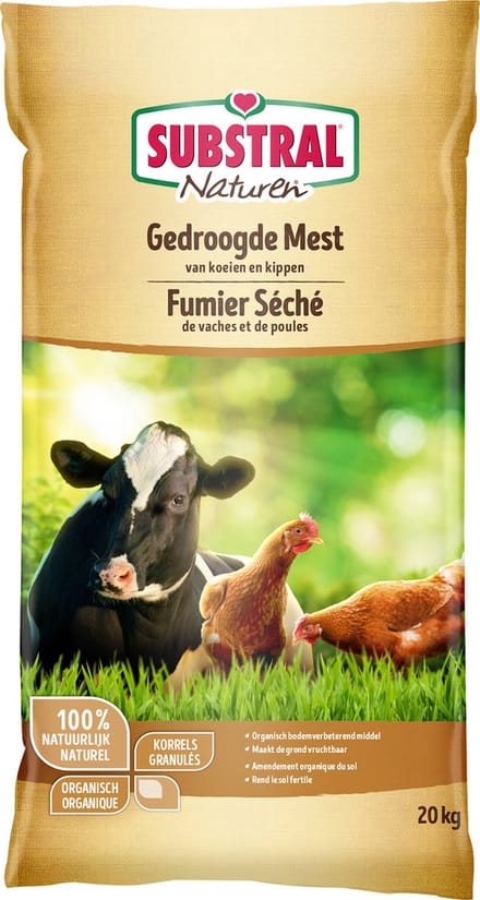 Naturen Gedroogde mest (korrel) 20kg