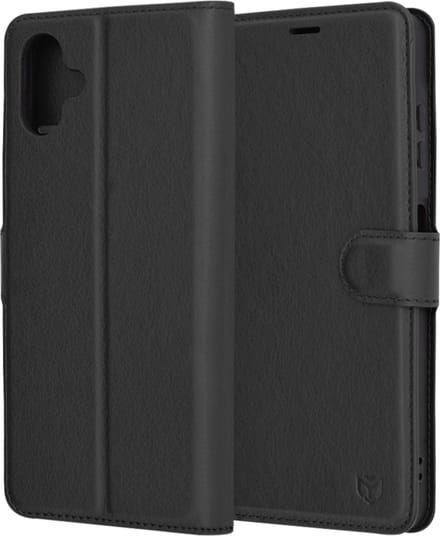 Hoesje geschikt voor Samsung Galaxy A06 4G/5G - Techsuit Leather Folio Book Wallet Case - Zwart
