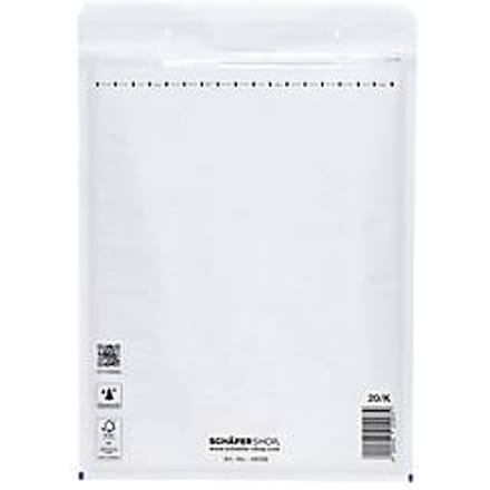 Schäfer Shop Pure Luchtkussenenveloppen,350 x 470 mm, wit, 50 stuks