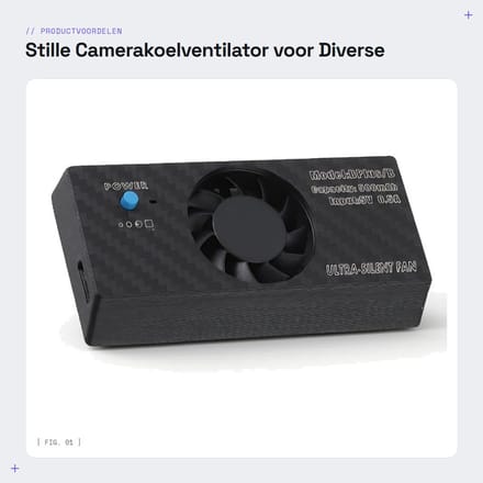 Dailygoods - Stille Camerakoelventilator voor Diverse Camera's met Opklapbare Schermstructuren