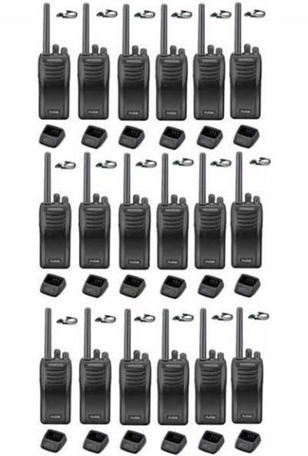 Set van 18 stuks Kenwood TK-3501 met D-shape oortje en tafelladers
