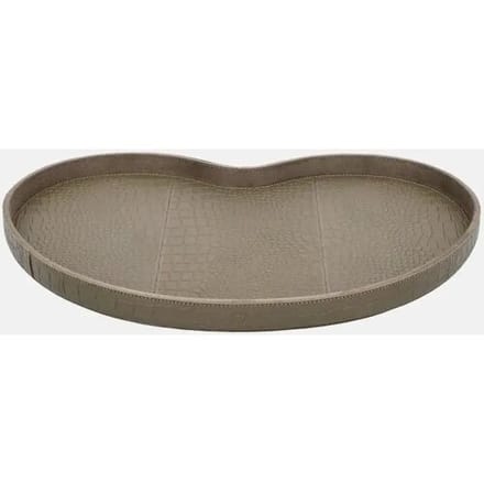 Chamada Chloe Kidney dienblad croco M taupe