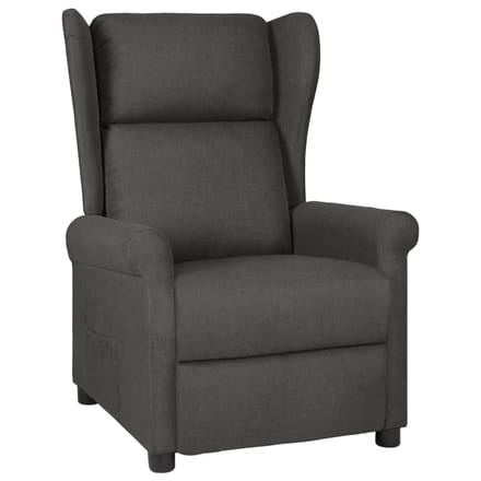 vidaXL - Fauteuil - verstelbaar - stof - donkergrijs