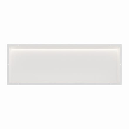 Mat wit RVS Inbouwnis 30x90x7cm met tegelflens en LED verlichting