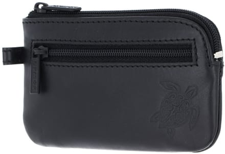 oxmox Leren sleutelgeval Leather Keyholder Turtle 2.0 Embossed Black zwart