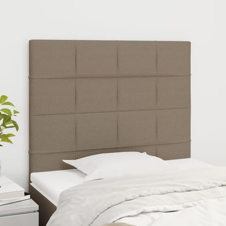 vidaXL - Hoofdbord - taupe - 100x5x118/128 - cm - Stof