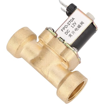 G1 2 Binnendraad Normaal Open Messing Solenoïde Elektromagnetische Klep (DC12V)