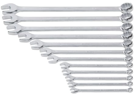 Wurth - Set ringsteeksleutels, extra lang 12 stuks - Set ringsteeksleutels, extra lang 12 stuks x 1 st Sleutelwijdte 10 mm