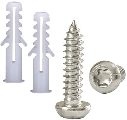Dailygoods - 50 Stuks Roestvrijstalen Gipsplaatpluggen met Schroeven