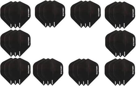 10 sets (30 stuks) Super Sterke Zwarte Poly XS100 - flights - dart flights