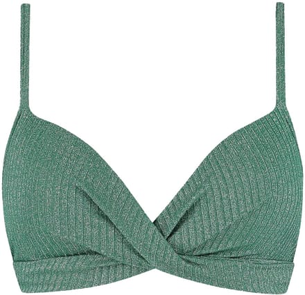 Beachlife padded wired bikinitop in de kleur groen.