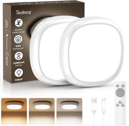 Draadloze LED Plafondlamp met Bewegingssensor - Waterdicht en Oplaadbaar voor Badkamer en Binnenruimtes