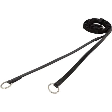 Linnen teugel met ring Black - Full | Zwart | Teugels paard