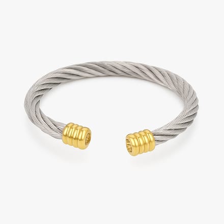 Herenarmband - Luxe Armband - Zilver Goud - Titanium