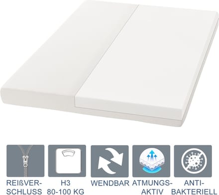 Koudschuimmatras - 120 x 200 cm - Hoog slaapcomfort & ergonomische lichaamsaanpassing