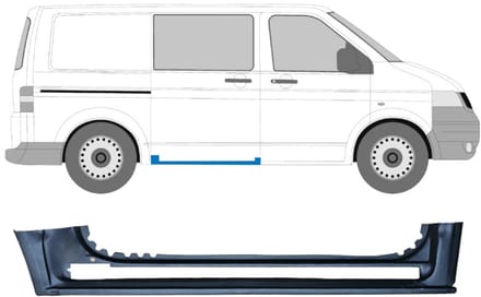 Schuifdeur dorpel reparatiepanel voor Volkswagen Transporter T5 2003-2015