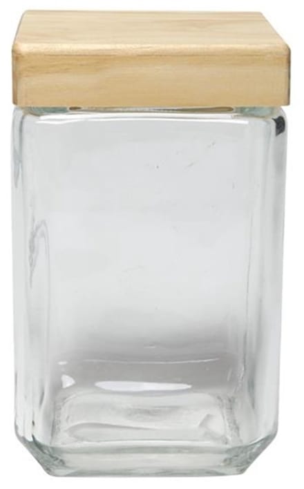 Voorraadpot glas 11x11xh18,5cm 1,7L