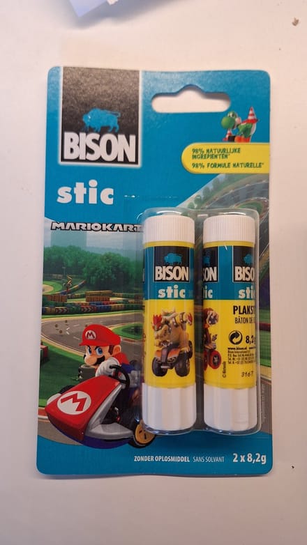 Bison Stic - Mario Kart - Exclusieve editie lijmstiften - 2 x 8,2 gram