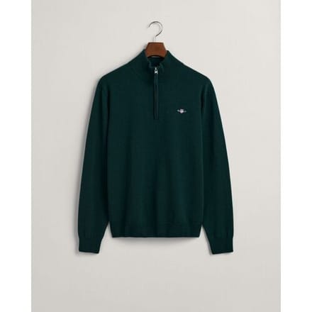 Gant Trui Superfijne Lamswol Half-Zip Groen / male