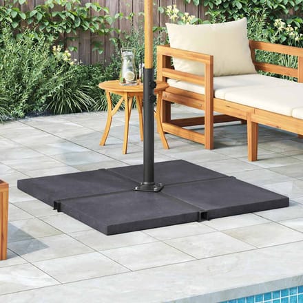 vidaXL - Parasolvoetplaat - vierkant - 25 - kg - graniet - zwart