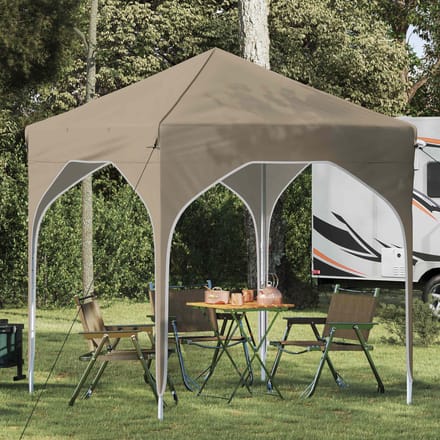 vidaXL - Pop-up - Feesttent - 194 - x - 194 - x - 245 - cm - Crèmekleurig