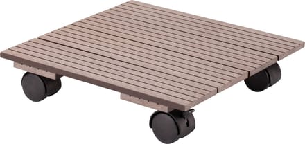 Form Plastic Plantenpot Trolley - Composiet - Bruin - Vierkant - 30 x 30 cm - Max 80 Kilo