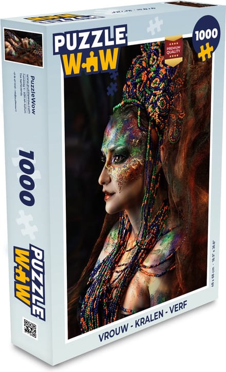 Puzzel Vrouw - Kralen - Verf - Legpuzzel - Puzzel 1000 stukjes volwassenen