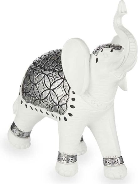 Giftdecor - Olifanten dieren beeld - 11 x 27 cm - Wit - Home deco