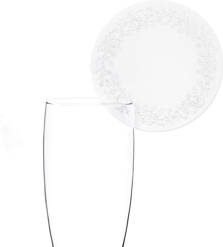 Partydeco - Naamkaartje rond voor glas (10st)