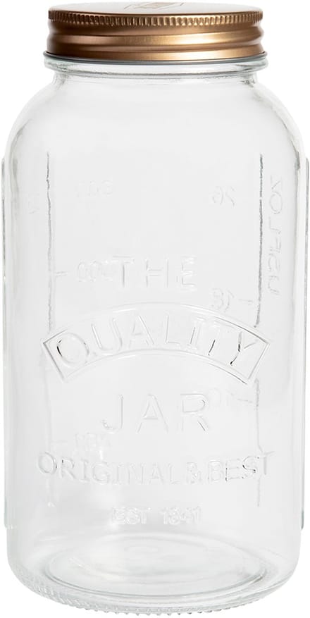 BrandNewCake Glazen Pot met Deksel (tbv Zuurdesem) 1000ml