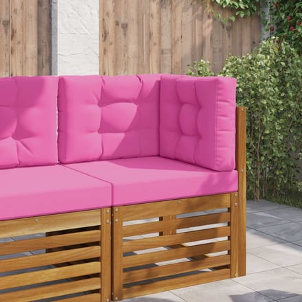 vidaXL - Buitenbankkussen - Polyester - Roze - 60 - x - 60 - cm