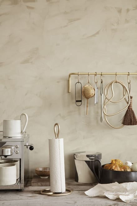 Ferm Living Curvature Keukenrolhouder - brass