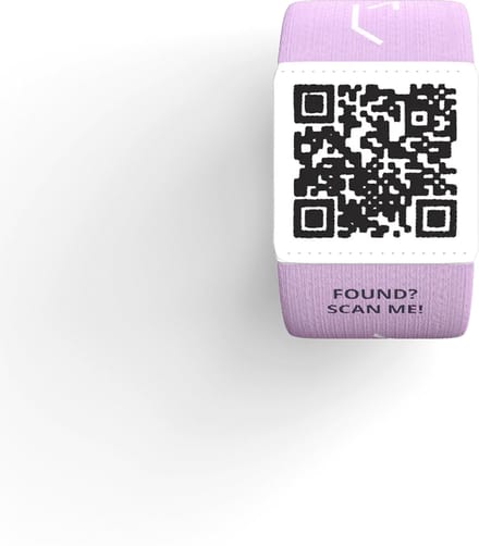 Kind tracker (x2) - Slimme elastische polsband - Roze - SOS band - QR code - 3 t/m 6 jaar - 160mm