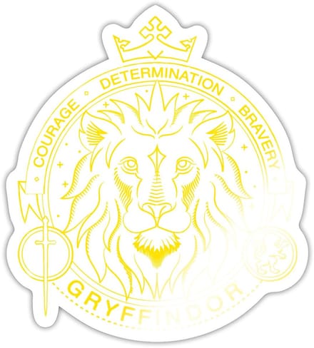Harry Potter Griffoendor Lineart Sticker Maat S (max. 10 x 10cm)