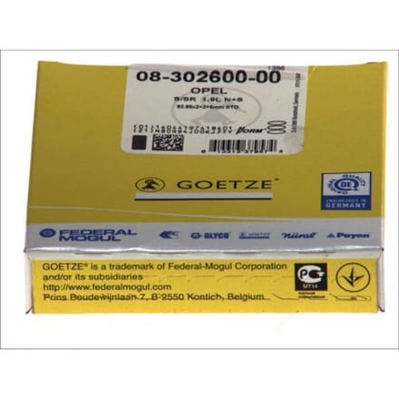 Goetze Engine Zuigerveren set GOETZE 08-302600-00