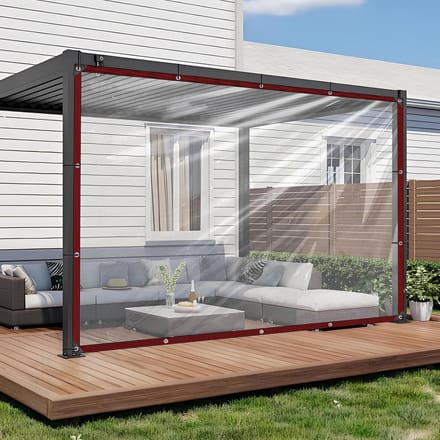 Waterdicht Transparant Zeil met Ogen voor Buiten - 3x3m Beschermhoes
