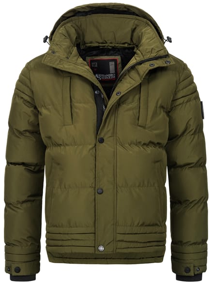 Alessandro Salvarini heren winterjas AS-281 met teddyvoering en afneembare capuchon