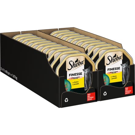 Sheba Bowl Finesse Paté/Mousse 22x85g - met kip