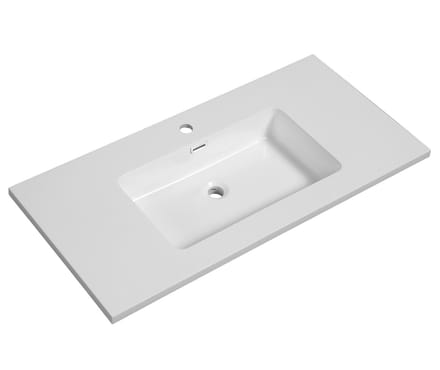 Badplaats Wastafel Angela 100 x 48 cm - Wit - Wasbak voor Wastafelkast