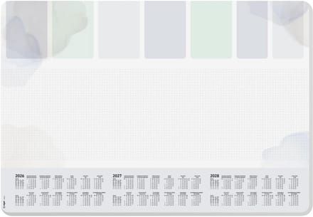 Bureauonderlegger A2 Wit | Bureaukalender 3 Jaar & Weekplanner | Veel Schrijfruimte