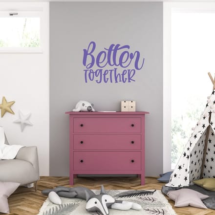 Muursticker - Better Together - 58 x 85 - Paars