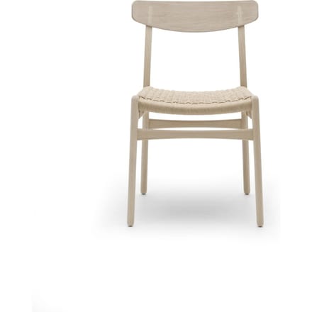 Carl Hansen & Søn - CH23 stoel - eiken gezeept - Eiken - Vlecht zwart - bruin