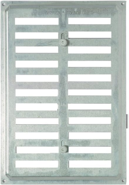 Ventilatierooster met afsluitklep 24,5 x 17 cm Aluminium