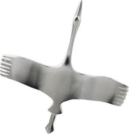 AuBor ®. Broche. Zilver. De kraanvogel.