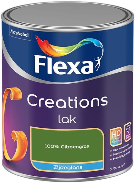 Flexa - Creations Lak Zijdeglans - 100% Citroengras - Mengverf - 750 Ml