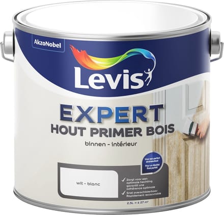 Levis - Expert Hout Primer Binnen - Wit - 2,5 L
