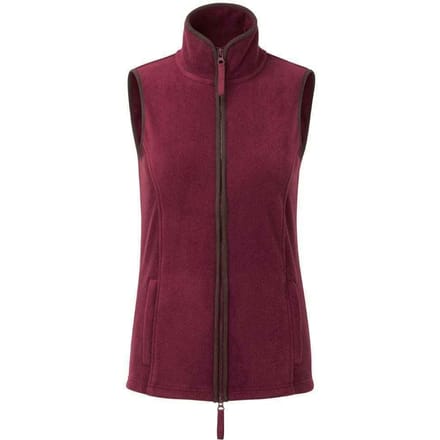 Premier Dames/dames Artisan Fleece Gilet (Bourgogne/Bruin)