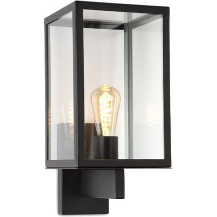 KS Verlichting - wandlamp - Camden - zwart - E27 - modern - strak - vierkant - aluminium