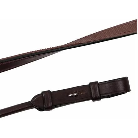 Montar Teugels Rubber Round Curved Bruin - paard