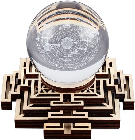 Jhubersproducts - Geometrie Crystal Sphere Display Stand - Houten